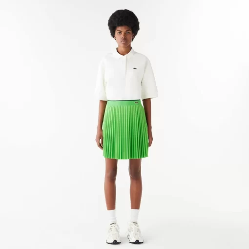 Lacoste Dresses & Skirts-Short Pleated Elastic Waist Skirt