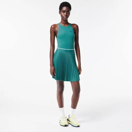 Lacoste Dresses & Skirts-Short Pleated Elastic Waist Skirt