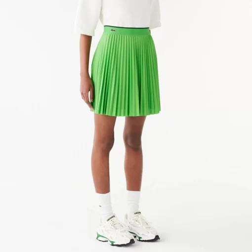 Lacoste Dresses & Skirts-Short Pleated Elastic Waist Skirt