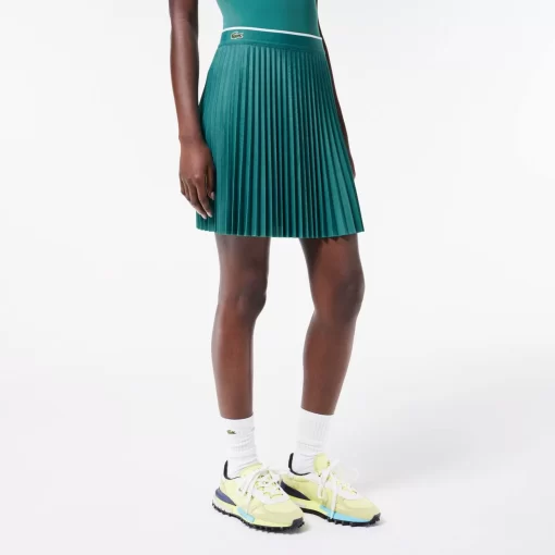 Lacoste Dresses & Skirts-Short Pleated Elastic Waist Skirt