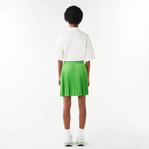 Lacoste Dresses & Skirts-Short Pleated Elastic Waist Skirt