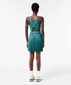 Lacoste Dresses & Skirts-Short Pleated Elastic Waist Skirt