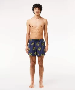 Lacoste Swimwear-Short Printed Swim Trunks