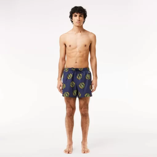 Lacoste Swimwear-Short Printed Swim Trunks