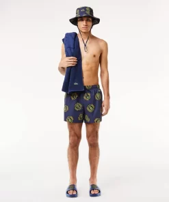 Lacoste Swimwear-Short Printed Swim Trunks