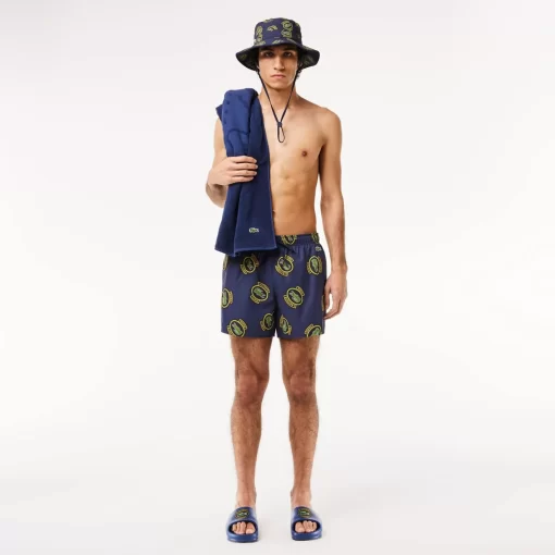 Lacoste Swimwear-Short Printed Swim Trunks