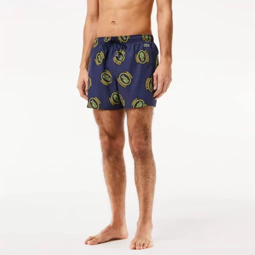 Lacoste Swimwear-Short Printed Swim Trunks