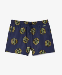 Lacoste Swimwear-Short Printed Swim Trunks