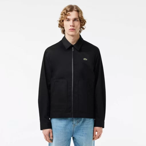 Lacoste Jackets & Coats-Short Showerproof Cotton Jacket