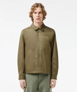 Lacoste Jackets & Coats-Short Showerproof Cotton Jacket