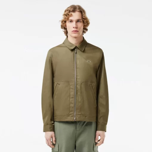 Lacoste Jackets & Coats-Short Showerproof Cotton Jacket