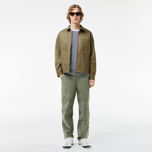 Lacoste Jackets & Coats-Short Showerproof Cotton Jacket