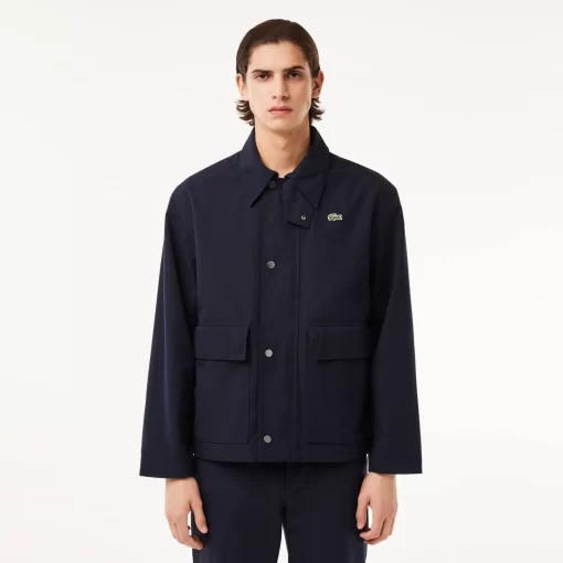 Lacoste Jackets & Coats-Short Showerproof Snaps Down Jacket