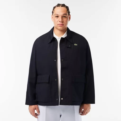 Lacoste Jackets & Coats-Short Showerproof Snaps Down Jacket