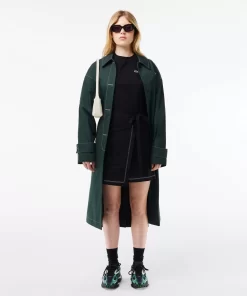 Lacoste Dresses & Skirts-Short Sleeved Contrast Trim Oversized Jersey Dress