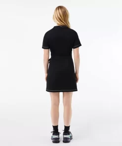 Lacoste Dresses & Skirts-Short Sleeved Contrast Trim Oversized Jersey Dress