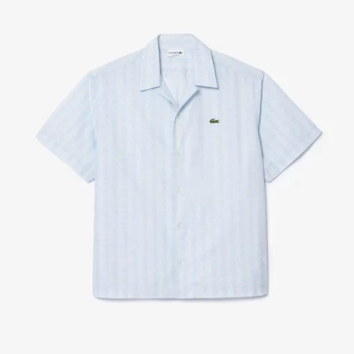 Lacoste Shirts-Short Sleeved Monogram Print Shirt