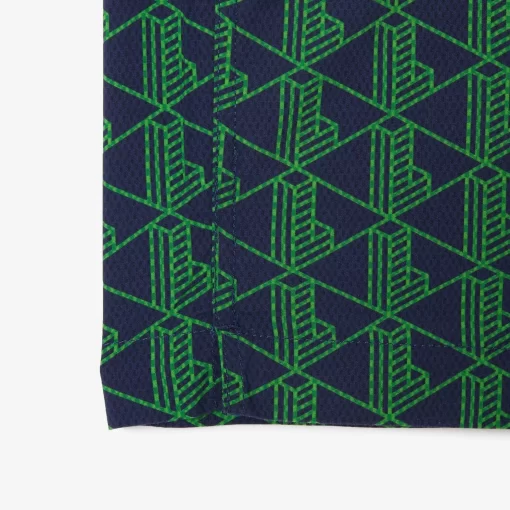 Lacoste Shirts-Short Sleeved Monogram Print Shirt