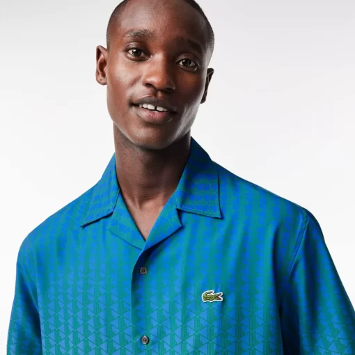 Lacoste Shirts-Short Sleeved Ombre Effect Uv Protect Shirt