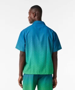 Lacoste Shirts-Short Sleeved Ombre Effect Uv Protect Shirt