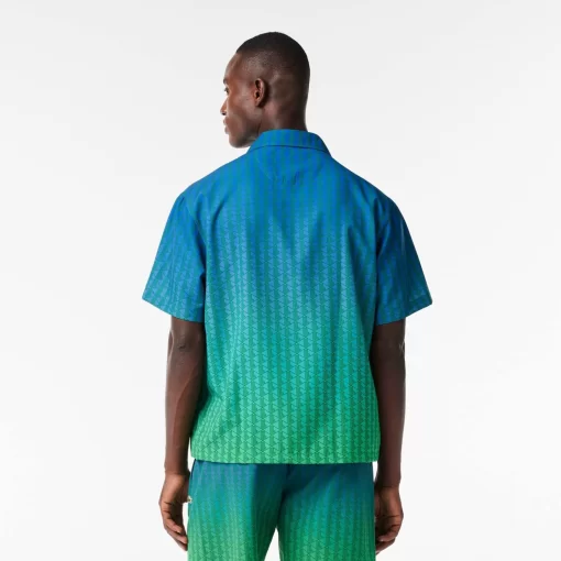 Lacoste Shirts-Short Sleeved Ombre Effect Uv Protect Shirt