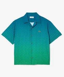 Lacoste Shirts-Short Sleeved Ombre Effect Uv Protect Shirt