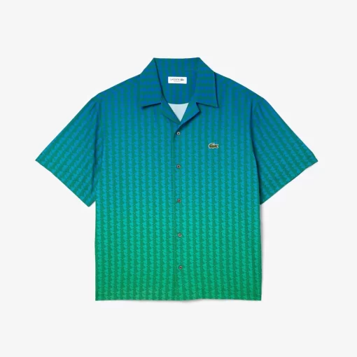 Lacoste Shirts-Short Sleeved Ombre Effect Uv Protect Shirt