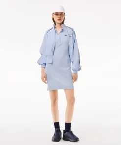 Lacoste Dresses & Skirts-Short Sleeved Slim Fit Ribbed Cotton Dress