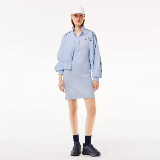 Lacoste Dresses & Skirts-Short Sleeved Slim Fit Ribbed Cotton Dress