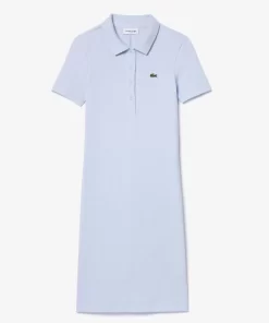 Lacoste Dresses & Skirts-Short Sleeved Slim Fit Ribbed Cotton Dress