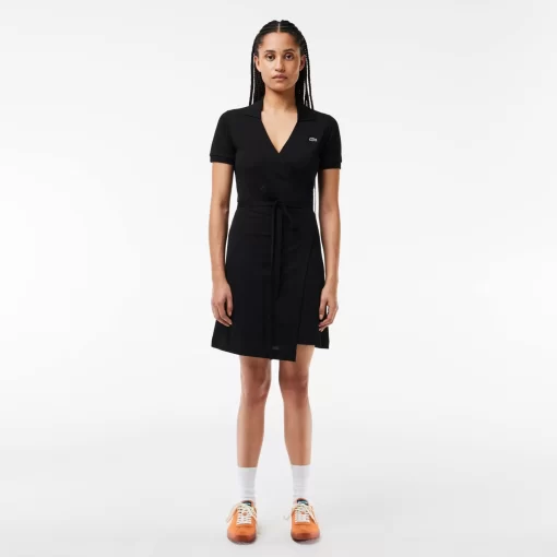 Lacoste Dresses & Skirts-Short Sleeved Stretch Pique Dress