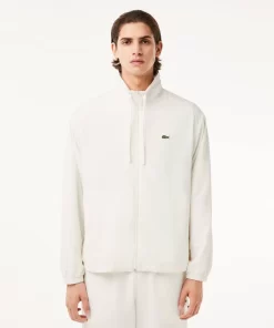 Lacoste Tracksuits-Short Water-Resistant Sportsuit Jacket With Removable Hood