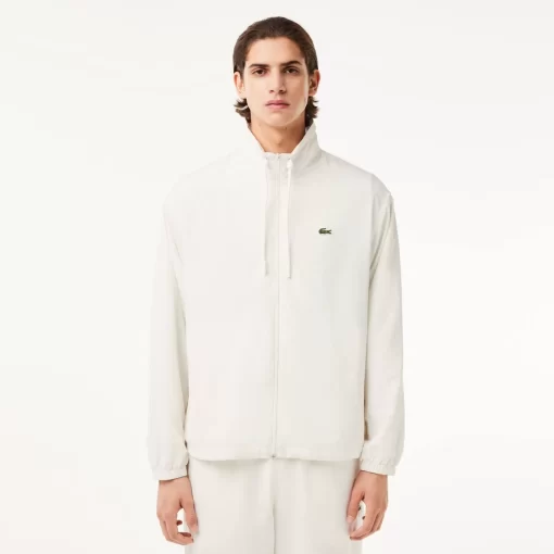 Lacoste Tracksuits-Short Water-Resistant Sportsuit Jacket With Removable Hood