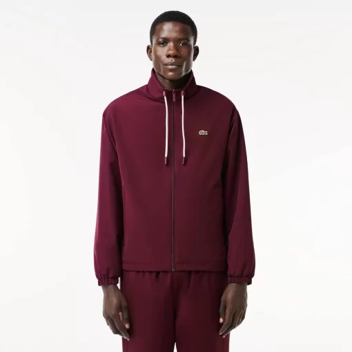 Lacoste Jackets & Coats-Short Water-Resistant Sportsuit Jacket With Removable Hood