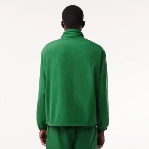 Lacoste Jackets & Coats-Short Water-Resistant Sportsuit Jacket With Removable Hood