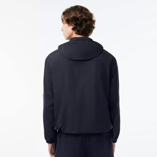 Lacoste Tracksuits-Short Water-Resistant Sportsuit Jacket With Removable Hood