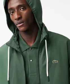 Lacoste Tracksuits-Short Water-Resistant Sportsuit Jacket With Removable Hood