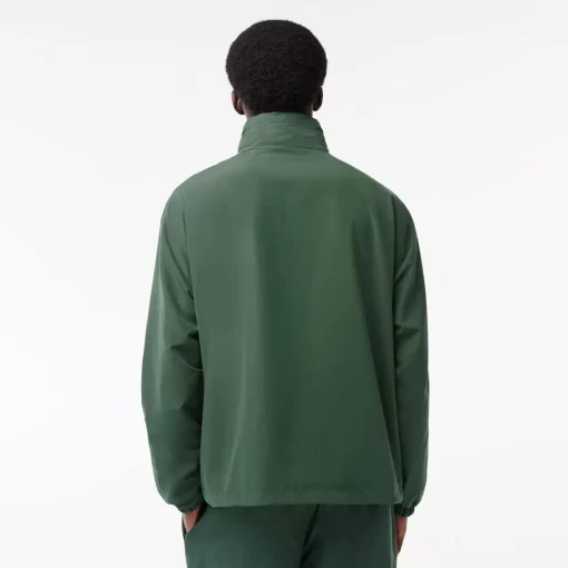 Lacoste Tracksuits-Short Water-Resistant Sportsuit Jacket With Removable Hood