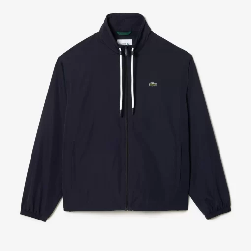 Lacoste Tracksuits-Short Water-Resistant Sportsuit Jacket With Removable Hood