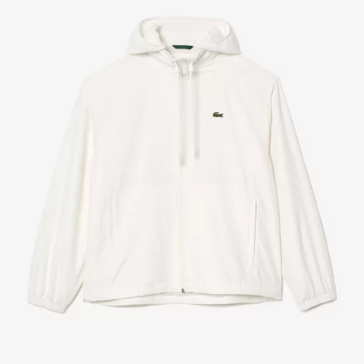 Lacoste Tracksuits-Short Water-Resistant Sportsuit Jacket With Removable Hood