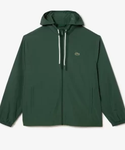 Lacoste Tracksuits-Short Water-Resistant Sportsuit Jacket With Removable Hood