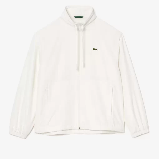 Lacoste Tracksuits-Short Water-Resistant Sportsuit Jacket With Removable Hood