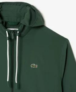 Lacoste Tracksuits-Short Water-Resistant Sportsuit Jacket With Removable Hood