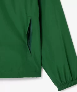 Lacoste Jackets & Coats-Short Water-Resistant Sportsuit Jacket With Removable Hood