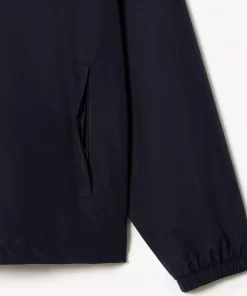 Lacoste Tracksuits-Short Water-Resistant Sportsuit Jacket With Removable Hood