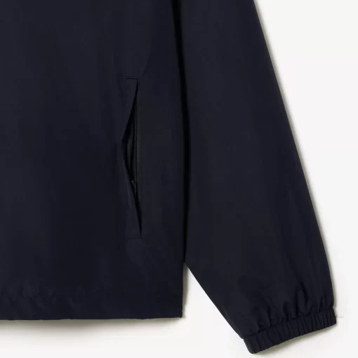 Lacoste Tracksuits-Short Water-Resistant Sportsuit Jacket With Removable Hood