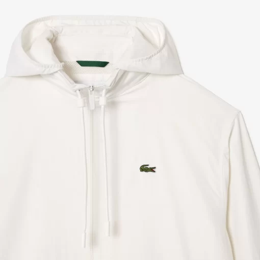 Lacoste Tracksuits-Short Water-Resistant Sportsuit Jacket With Removable Hood