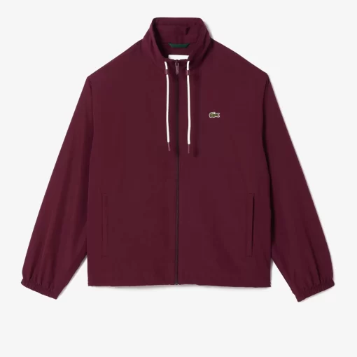 Lacoste Jackets & Coats-Short Water-Resistant Sportsuit Jacket With Removable Hood