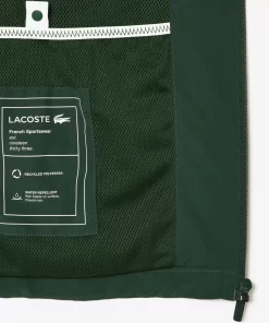 Lacoste Tracksuits-Short Water-Resistant Sportsuit Jacket With Removable Hood