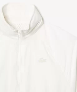 Lacoste Tracksuits-Short Zipped Hooded Nylon Sportsuit Jacket